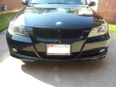 Painted Black For BMW E90 E91 06-08 OE Type Front Bumper Lip Splitter Spoiler - Imagem 1 de 4