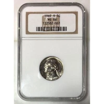 1969 S Jefferson Nickel NGC MS66 ***Rev Tye's Coin Stache*** #2061133 - Image 1 of 4