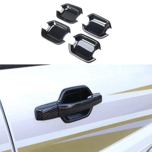 Carbon fiber color Outer Door Handle Bowl Fit For Mitsubishi Pajero 2007-2020 - Foto 1 di 9