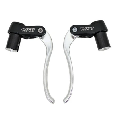 TEKTRO RX 4.1 Time Trial/TT/Triathlon Bar End Aero Brake Lever Set , Silver - Image 1 of 4
