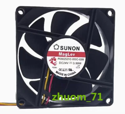 1PC SUNON 24v3.99w PE80252V2-000C-G99 8cm silent cooling fan - Image 1 of 4