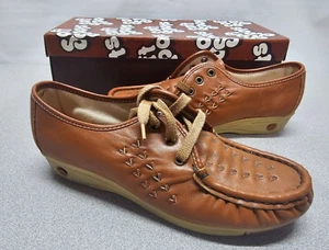 NIB Soft Spots Bonnie Womens Size 5.5 M Brown Oxford Casual Work Dress Shoe - Foto 1 di 11