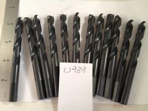 12 NEW 3/8" HIGH SPEED DRILL BITS 4-1/4" OVERALL LENGTH. USA MADE HSS {U989} - Picture 1 of 2