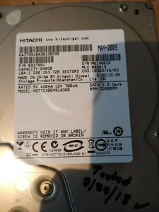 Hitachi HDT721064SLA360 640gb SATA 3.0gbs 7200rpm Desktop Hard Drive - Picture 1 of 1