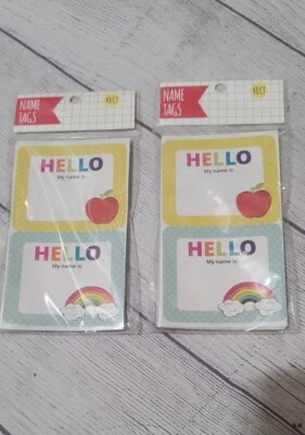 New 2 Packs name tag stickers. Hello My Name Is. 48ct Per Pack. Back To School  - Image 1 of 2