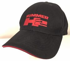 Hummer H2 Baseball Cap - Ajustable Black Hat with Red Lettering