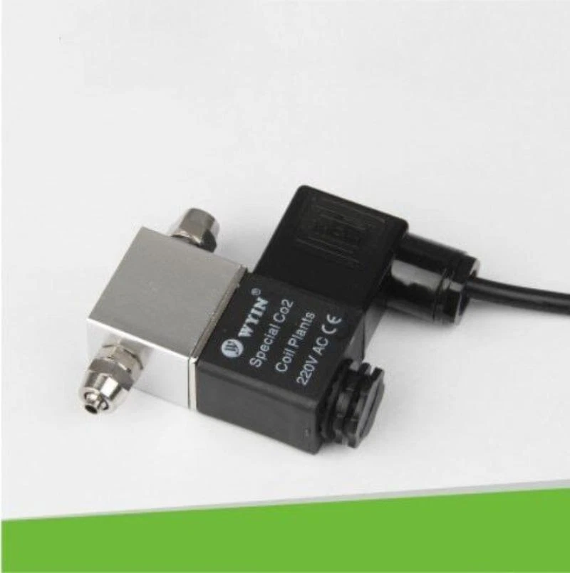 Electroválvula magnética de CO2 regulador baja temperatura acuario pecera válvula solenoide Foto 1 de 4