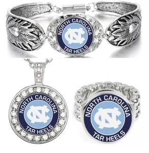 North Carolina Tar Heels Blue Womens Mens Necklace, Bracelet Jewelry Gift - Picture 1 of 7