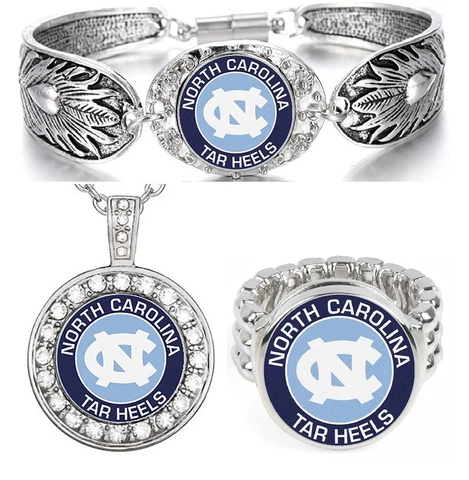 North Carolina Tar Heels Blue Womens Mens Necklace, Bracelet, Ring Jewelry Gift Cover