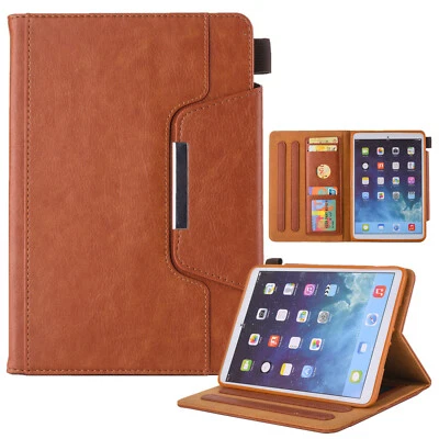 Smart Leather Cover Case For iPad 5/6/7/8/9/10th Gen Air Pro 11 10.5" 12.9" 13" - Image 1 of 4