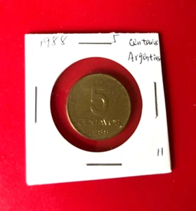 1988 5 CENTAVOS ARGENTINA COIN - NICE WORLD COIN !!! - Picture 1 of 2