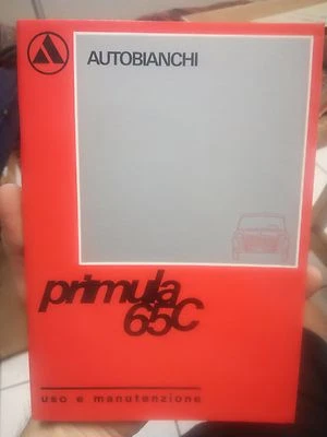 Folleto Uso Mantenimiento Autobianchi Primula 65C 1968 2/4/5 Puertas - Imagen 1 de 4