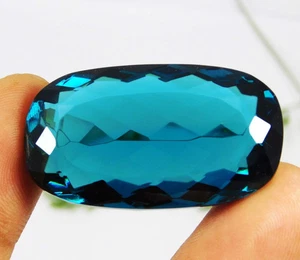 Piedra preciosa de grandidierita verde azulado natural certificado 97+ quilates corte cojín - Imagen 1 de 9