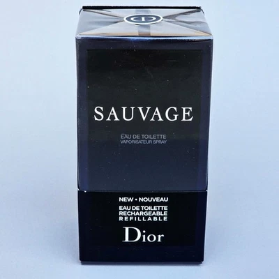 Sauvage por Christian Dior Eau de Toilette para homens 3,4 oz-100 ml novo com manga recarregável rara - Imagem 1 de 4