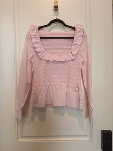 Top elástico de popelina de algodón rosa talla 40 Ganni - Imagen 1 de 11