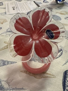 Lavorazione Arte Murano? Pink Art Glass Flower Bud Vase With Sticker - Picture 1 of 7