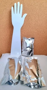 White Acrylic Hand For Henna Practice And 3 100g Lux Sojat Henna Powder Pouches - Picture 1 of 4
