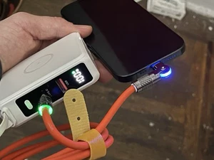 120W 6A Fast Charging Type-C to Type-C Silicone Cable with 180° Rotating Connect - Picture 1 of 20