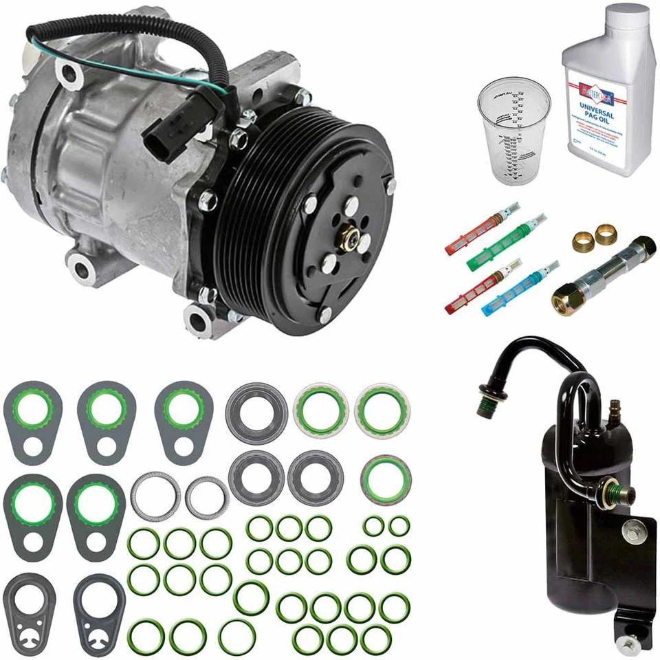 Compresor de aire acondicionado Omega para Dodge Ram 1994-2002 con kit de reparación de aire acondicionado DAC Foto 1 de 1