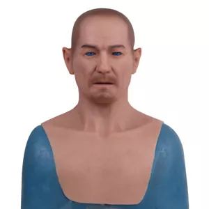 Silicone Realistic Male Mask Masquerade Headgear Full Head Movie Halloween - Picture 1 of 12