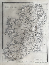 1860 Antique Map; Ireland by G. Virtue / William Hughes