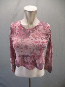 ZELLA Size S (7/8) Girls Stretch Crew Neck Long Sleeve Crop Athletic Top 332 - Picture 1 of 8