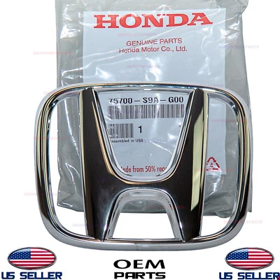 Logotipo emblema parrilla delantera original OEM Honda Accord 4 puertas 2003-2007 CR-V 2005-2009  Foto 1 de 4