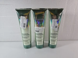3 pack Loreal Ever Pure Thickening Rosemary Conditioner 8.5 oz for Thin Hair NEW - Picture 1 of 2