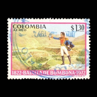 Colombia, Scott C592, Batalla de Bombona, 1973, usado, 108958 Foto 1 de 2