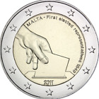 Malta Münze 2€ Euro 2011 Erstgewählte Vertreter stimmen 1849 Urnenwahl