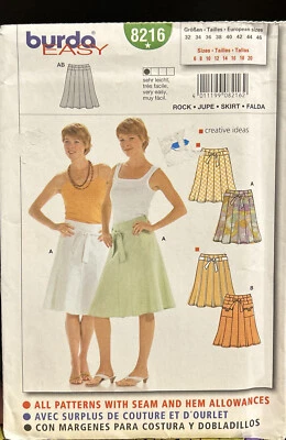 Burda Easy 8216 Skirt 6-20 Sewing Pattern - Image 1 of 2