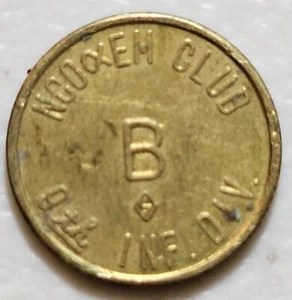 9th Infantry DIV B NCO & EM Club 10 Cents US Military Token - Picture 1 of 2