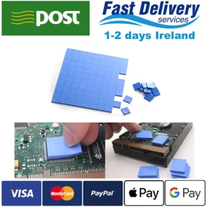 Thermal Cooling Pads Blue Silicone VRM GPU CPU RAM 10x10x0.5mm - Afbeelding 1 van 12
