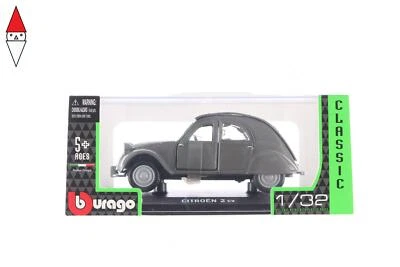 MODELLINO BBURAGO CITROEN 2 CV 1/32 CLASSIC GRIGIA - Immagine 1 di 3