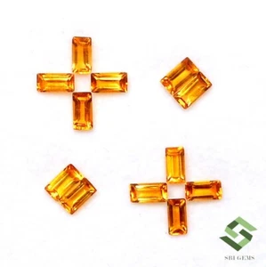 Natural Citrine Baguette Cut 4x2 mm Lot 13 Pcs 1.48 CTS Faceted Loose Gemstones - Picture 1 of 7