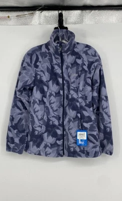 Chaqueta polar con cremallera completa estampada azul Sawyer Rapids Columbia para mujer talla pequeña Foto 1 de 4
