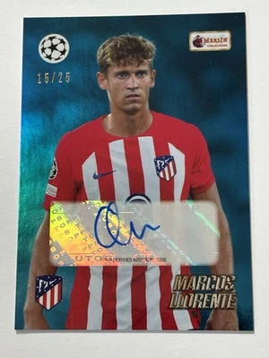 Marcos Llorente 2023 Topps Merlin Hertiage UEFA  Auto Blue /25 - Image 1 of 2