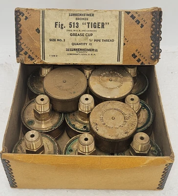 NOS "CASE" Lunkenheimer TIGER No. 2, 3/8 Grease Cup Hit Miss / steam Lubricator - Image 1 of 4