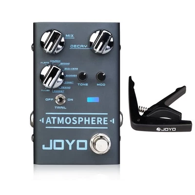 Pedal de guitarra JOYO Atmosphere Reverb con 9 tipos de reverberación digital + capo de guitarra Foto 1 de 4