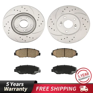 Kit de pastillas de rotor de freno delanteras perforadas para Honda Pilot 2003-2008 31275 D914 - Imagen 1 de 12