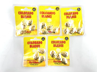 Aparejos de pesca Northland - hojas Colorado - tamaño #3 LOTE DE 5 Foto 1 de 2