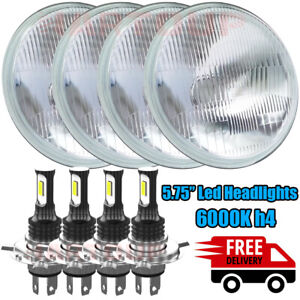 4PC 5.75" LED Round Headlights High/Low Beam for Dodge Charger 1966-1974