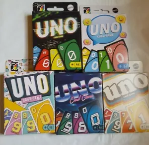 UNO 50 Aniversario Serie Retro Juego Completo de 5 Décadas Juego de Cartas Serie 1-5 - Imagen 1 de 12