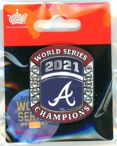 Braves 2021 World Series Champs Diamond Ring Pin Atlanta New in pkg Champions A - Picture 1 of 1