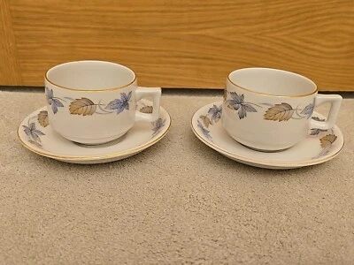 4 X Vintage Sampson Bridgwood Tea Cups And Saucers - Image 1 of 4