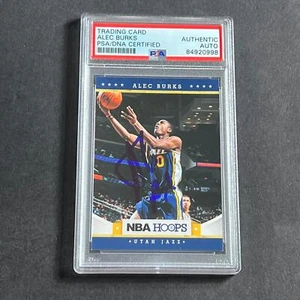 2012-13 NBA Hoops #233 Alec Burks Signed Card AUTO PSA Slabbed Jazz - Picture 1 of 2