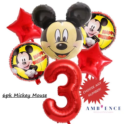 AMBIENCE Mickey Mouse Balloons Disney Minnie Clubhouse Birthday Party Kids Children Decor