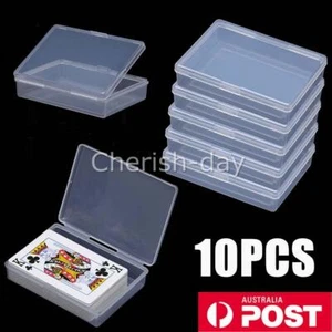 10pc 10*7cm Transparent Plastic Boxes Playing Cards Container Poker Storage Case - Picture 1 of 12