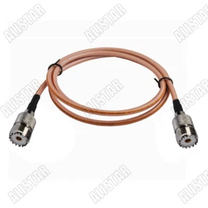 Cable coaxial cola de cerdo UHF SO239 UHF de hembra a hembra RG400 2M 6 FT 1 pieza - Imagen 1 de 2