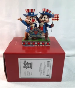 Jim Shore Disney Chip & Dale "Patriotic Hooray for the USA" 4045236 with Box - Bild 1 von 12